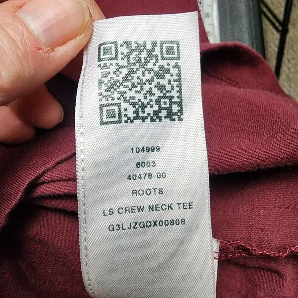 True Religion Long Sleeve Crew Neck Tee Shirt Maroon Size 3XL